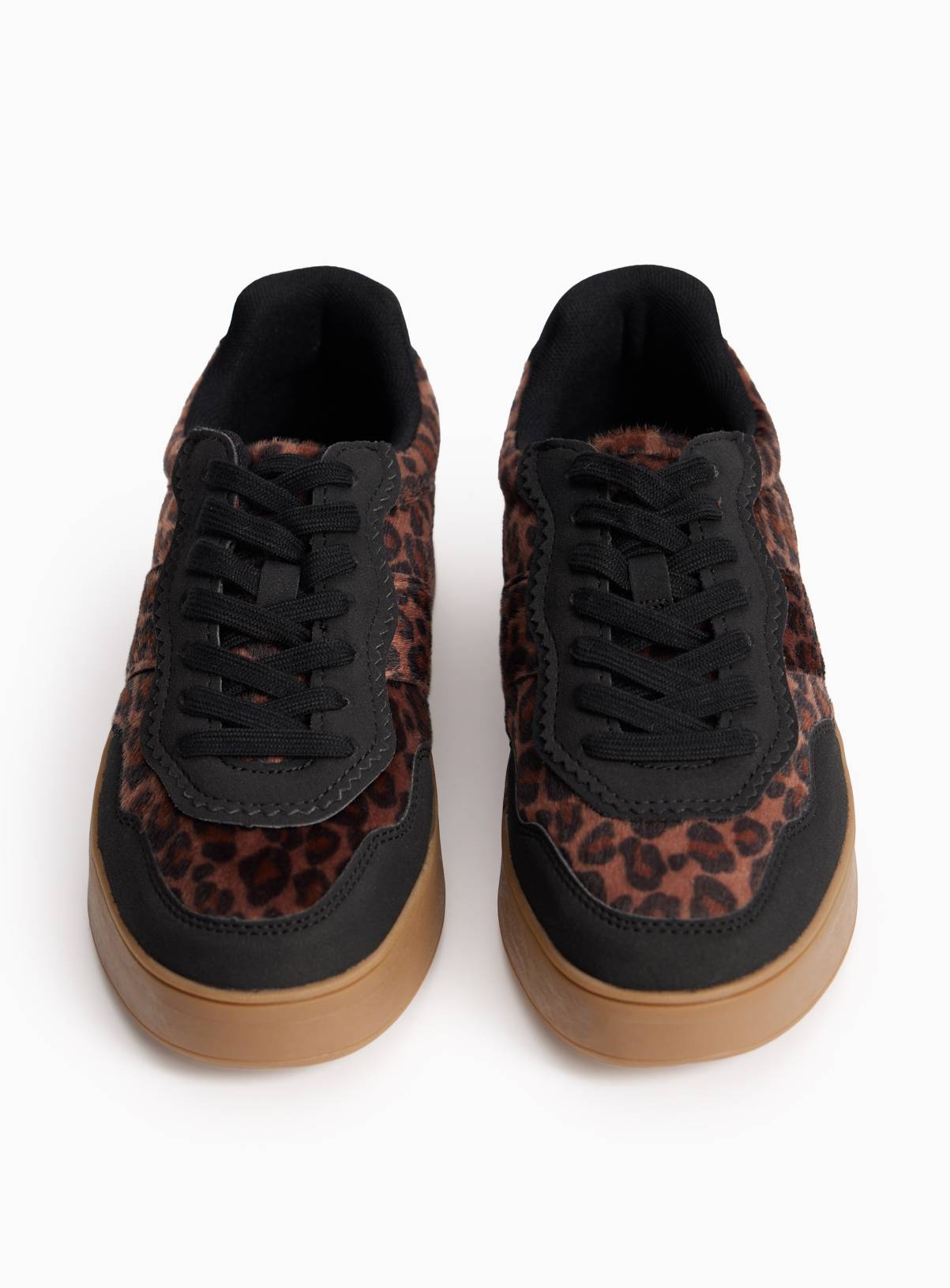 Leopard Print Lace-Up Trainers 6 - Image 1